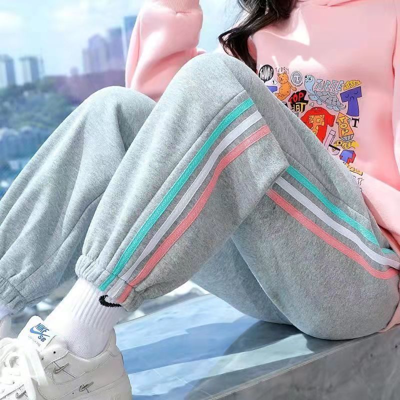 女童裤子加绒春秋款2025