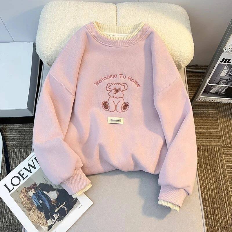女童卫衣春秋新款假两件