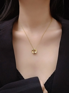 重工钛钢不褪色圆圈防过敏项链