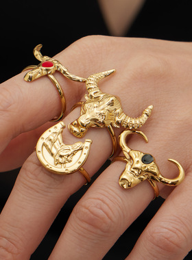 不锈钢十二生肖霸气牛头马头动物