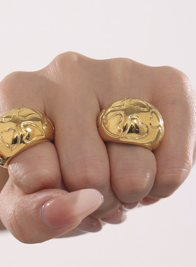 摩天轮ins欧美夸张时尚食指戒不