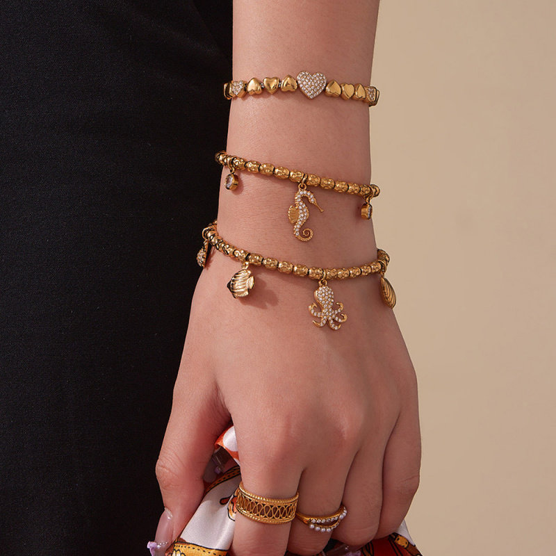 摩天轮欧美风爱心螃蟹海马满钻手