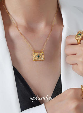 韩系ins风恶魔之眼钛钢首饰套装