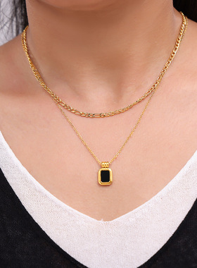 欧美ins风几何方牌亚克力吊坠