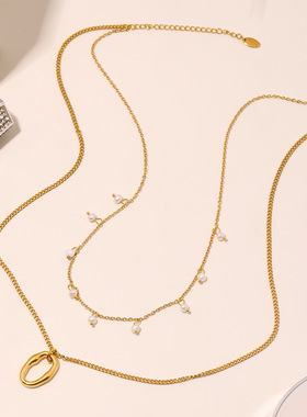 摩天轮法式轻奢不规则椭圆吊坠颈