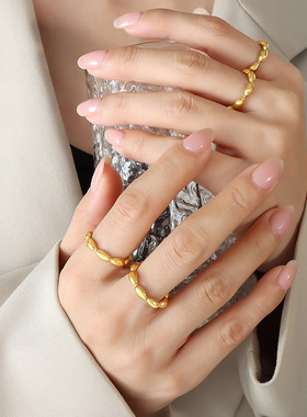 Marka法式风格简约几何椭圆拼接