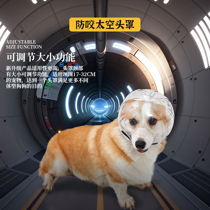 狗狗嘴套太空头罩盔口罩