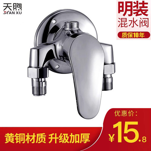 热水器明装混水阀冷热淋浴花洒