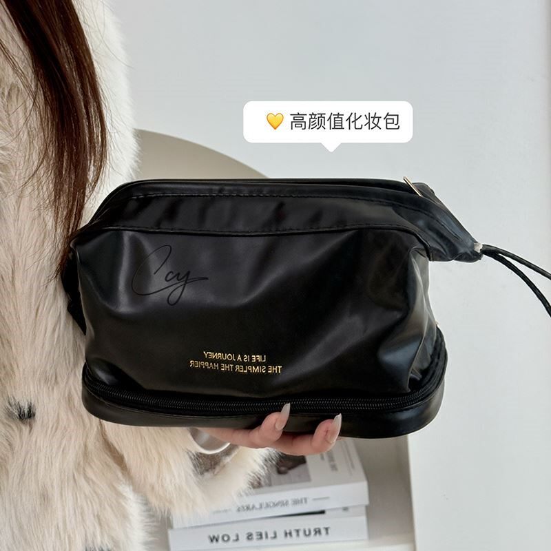 化妆包女化妆刷收纳包小型便携式杂物大容量旅行洗漱多功能精致