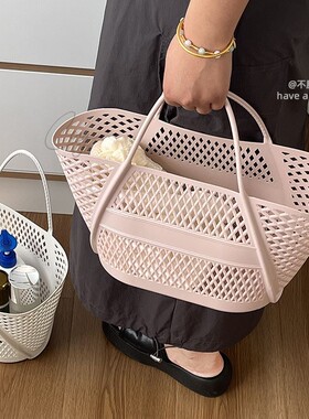 游泳洗澡手提篮学生沐浴篮洗漱用品收纳篮子化妆室浴室收纳筐浴筐