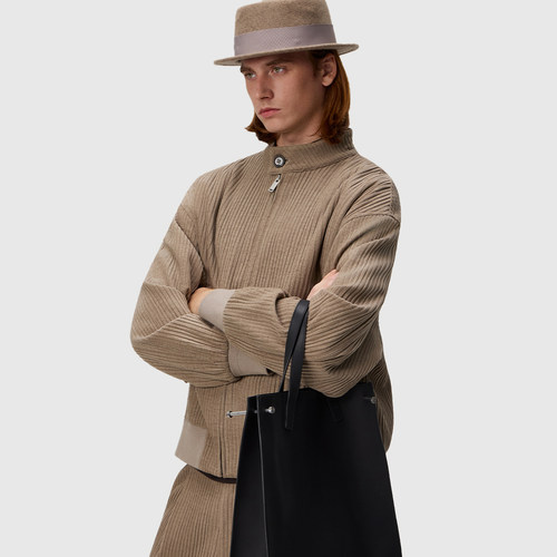 BSIJA欧棉绒立领哈林顿夹克外套