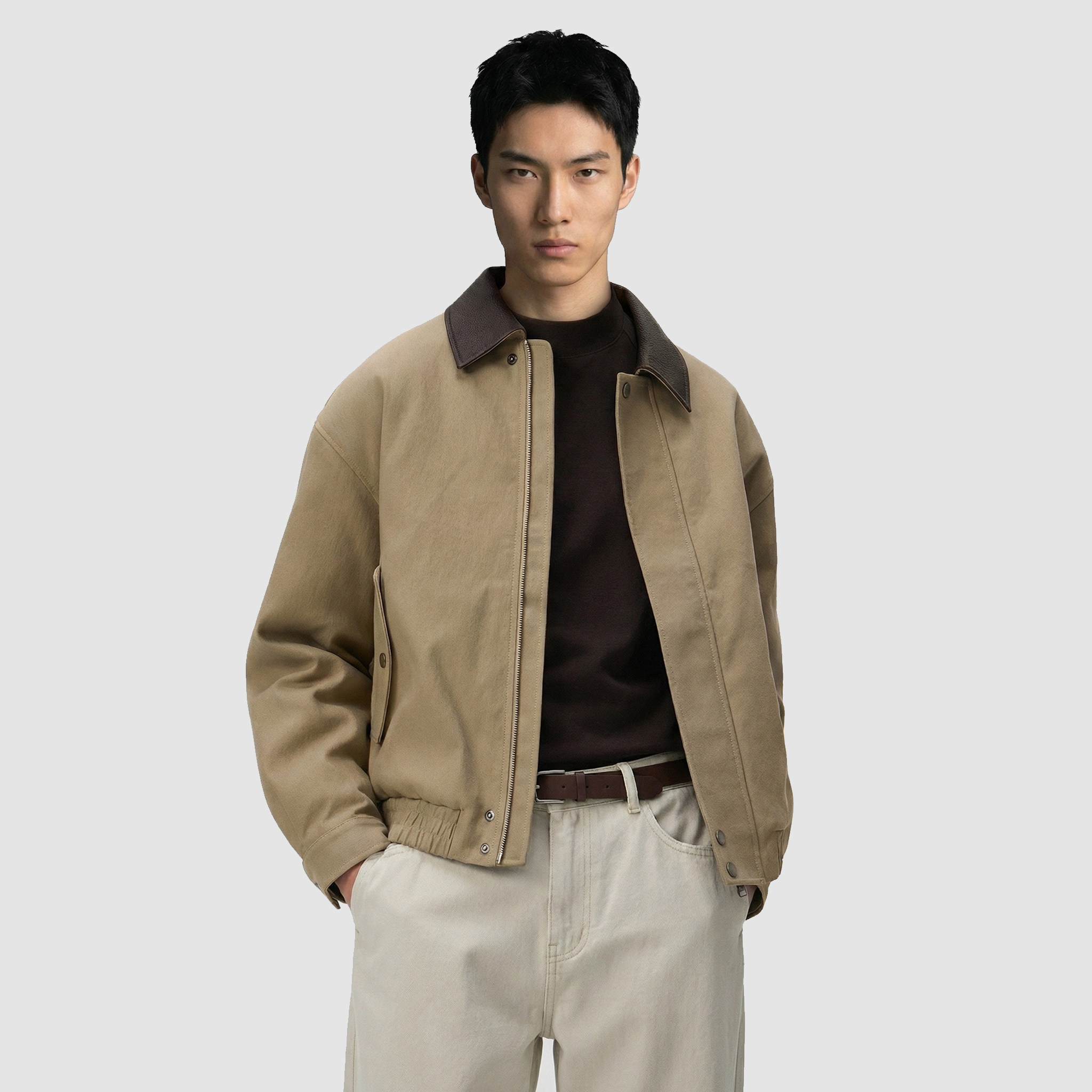 棉感羽绒服男款冬季保暖羽绒夹克