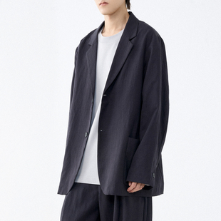 秋冬天丝铜氨新潮极简通勤宽松西服春季 休闲西装 毕厶迦男士 BSIJA
