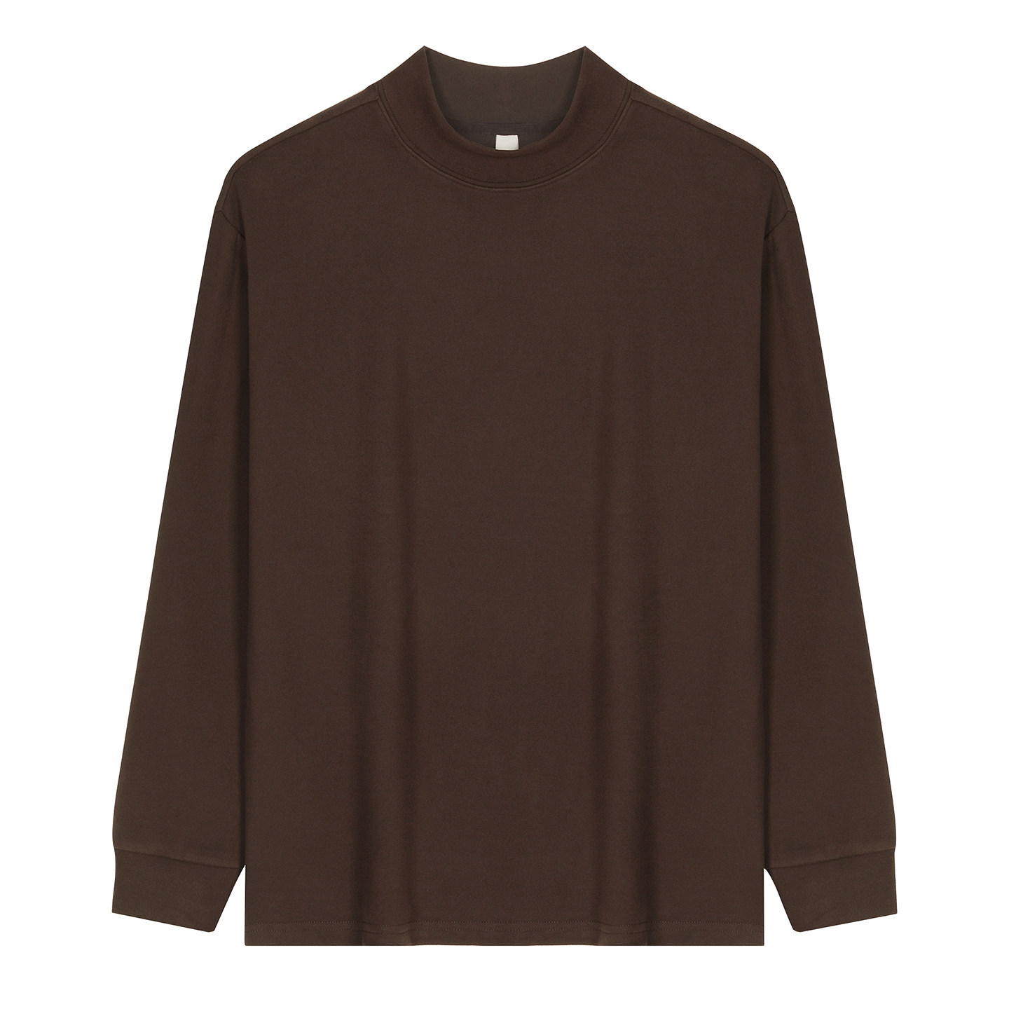 简约百搭2025冬季半高领纯色T恤