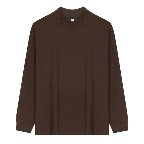 简约百搭2025冬季半高领纯色T恤