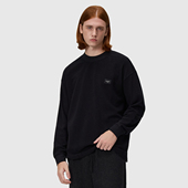 BSIJA 肌理感皮标开叉长卫T T恤极简通勤时尚 毕厶迦秋冬男士 长袖