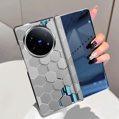 六边形迷宫适用vivoxfold6手机壳磁吸中轴全包皮套xfold5折叠屏保护套xfold3个性xfold3pro超薄防摔皮革新款