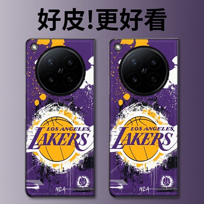 紫金涂鸦适用OPPOFindN6手机壳高级皮革纹FindN5折叠屏FindN3个性创意FindN2全包防摔FindN保护套