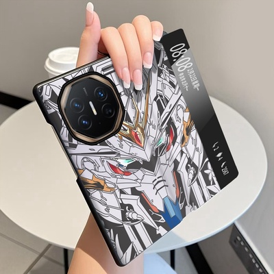 高达灰色适用华为MateXTs非凡大师手机壳磁吸翻盖智能休眠视窗MateXT三折叠皮套个性潮牌全包防摔保护套