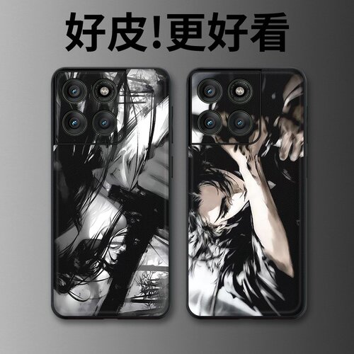 拔剑武士适用摩托罗拉Edge60手机壳Edge60Pro皮革纹X50Ultra个性Edge60s潮牌X30pro全包X30防摔S30保护套