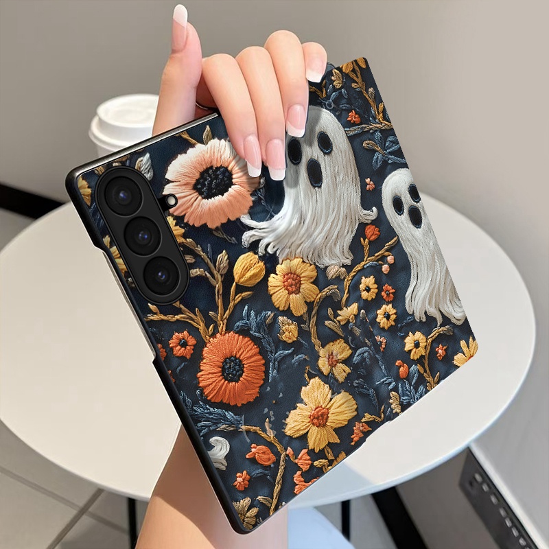 万圣节适用三星ZFold7手机壳翻盖皮套ZFold6全包中轴铰链ZFold5折叠屏w25磁吸w24智能休眠Galaxy保护套