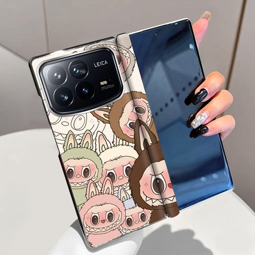 呆萌公仔适用小米MixFold4手机壳磁吸全包中轴铰链Mix Fold4折叠屏电镀手机套Fold4个性高级超薄防摔保护套