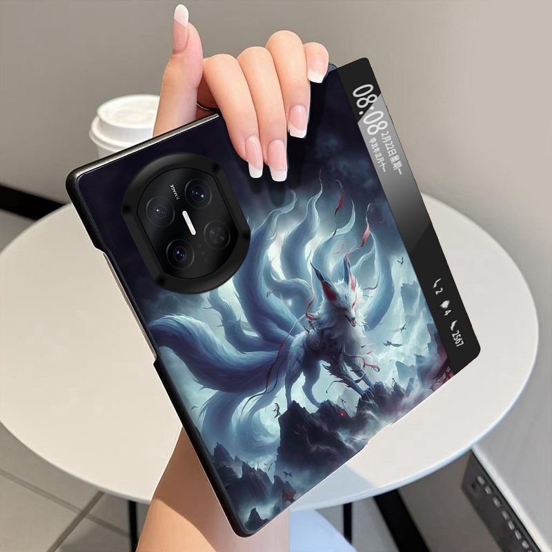 雷霆九尾狐适用华为MateX7手机壳翻盖全包皮套MateX6折叠屏磁吸智能视窗MateX5中轴MateX3铰链MateX2保护套