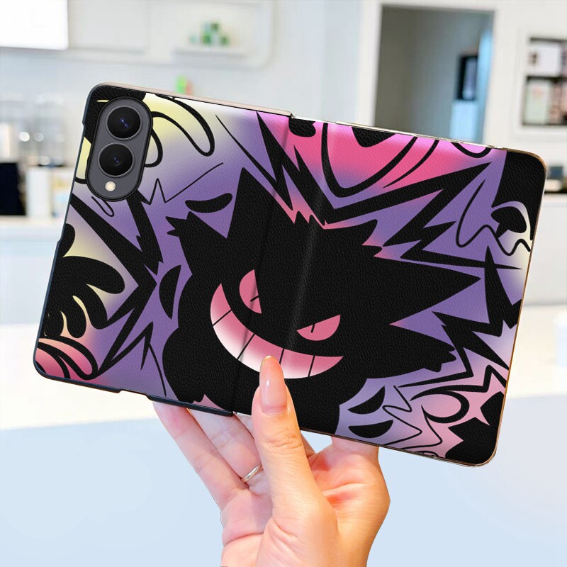 炫彩耿鬼适用三星ZFold8手机壳翻盖皮套全包中轴铰链GalaxyZFold8折叠屏保护套皮革个性潮牌防摔卡通男女款