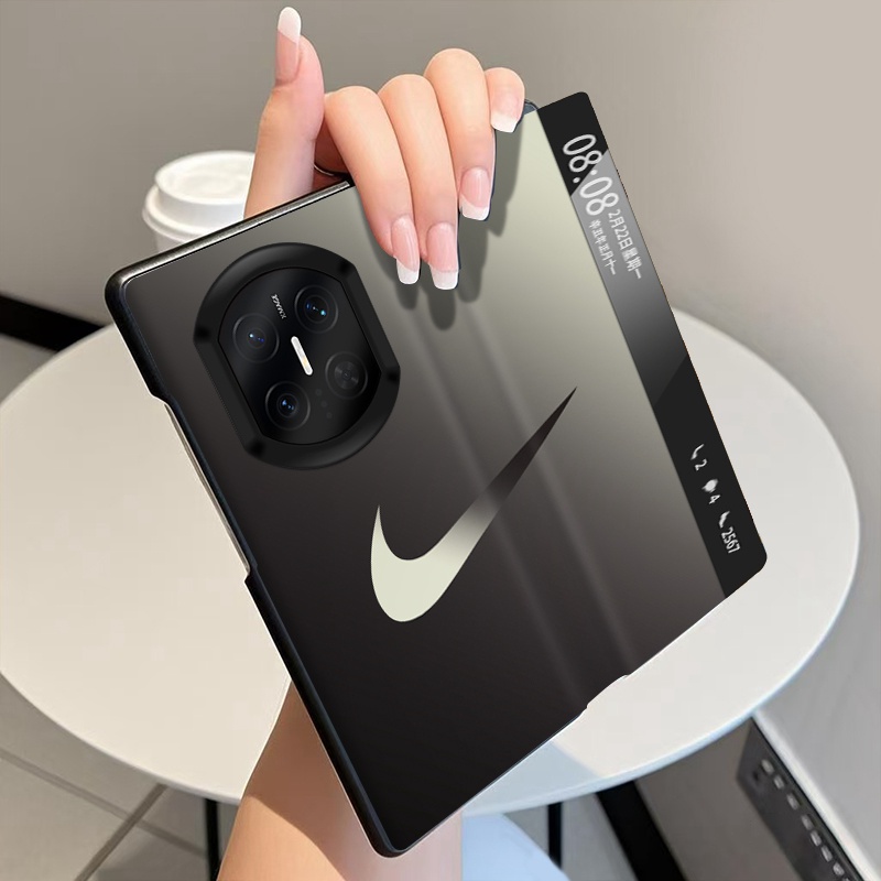 渐变元素适用华为MateX7手机壳翻盖全包皮套MateX6折叠屏磁吸智能视窗MateX5中轴MateX3铰链MateX2保护套