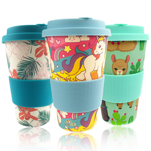 植物纤维咖啡杯随行杯马克杯隔热奶茶杯Q杯ins风情侣杯欧风咖啡杯
