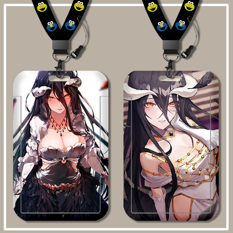 骨王overlord雅儿贝德夏提雅学生接送卡套可伸缩挂脖带挂绳耐用