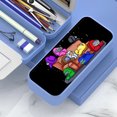 AmongUs超自然现象周边创意大容量多功能双层文具盒男女学生首选