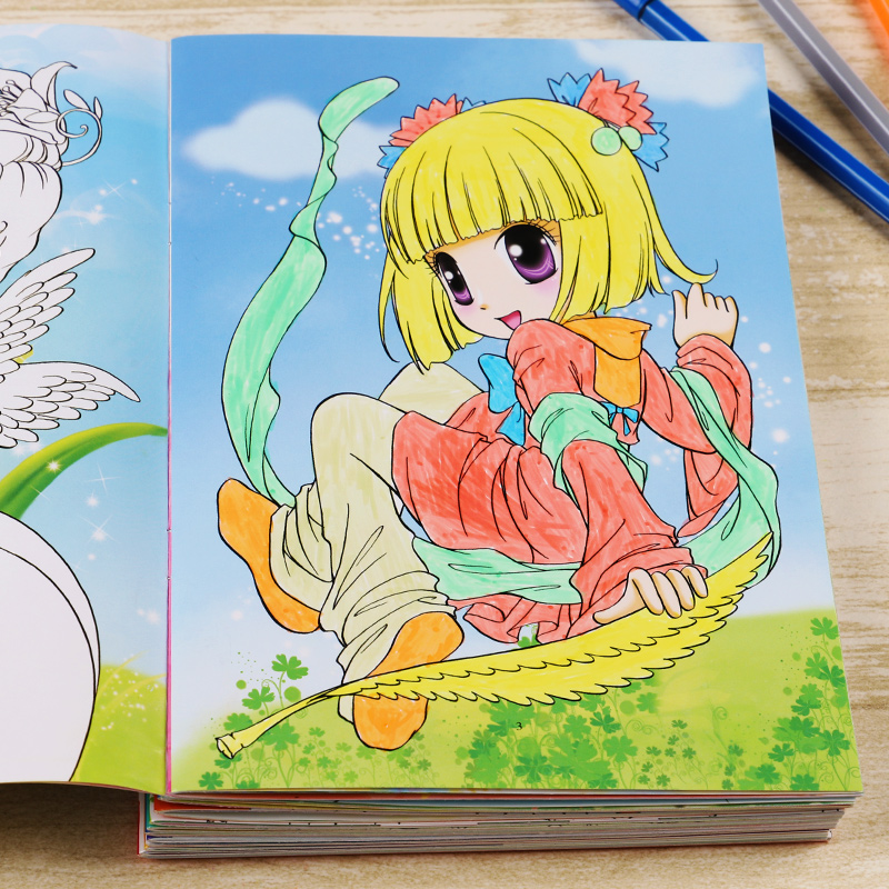 10岁儿童画画 适合,10一12岁画画简单 公主涂色本3-6-8-10岁小学生画画书绘画册儿童图画画