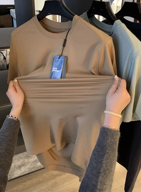 意大利罗马！SUPIMA棉~液氨丝柔棉夏季男士情侣高端圆领短袖T恤衫