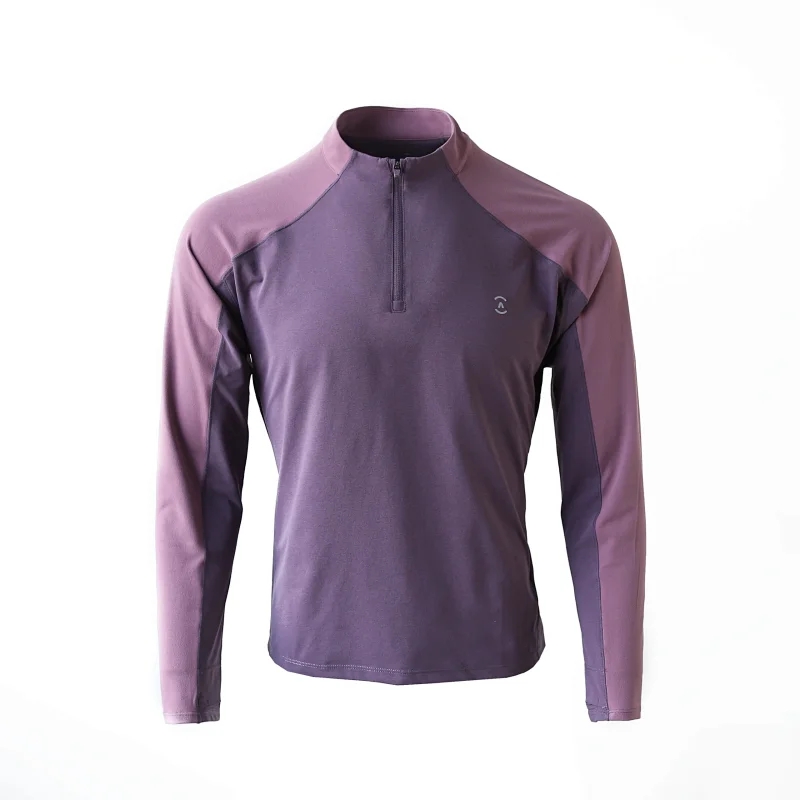 男情侣半拉链速干透气长袖T恤