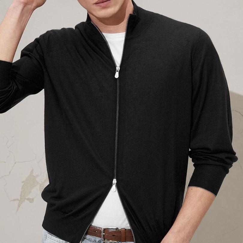 德国16针横机双拉链飞行针织开衫