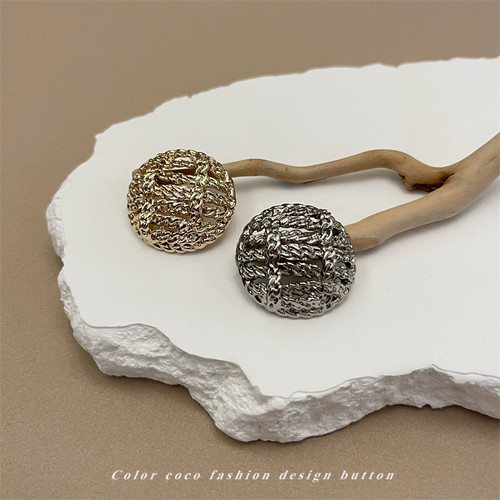 Colorcoco小香风编织麻花金属扣