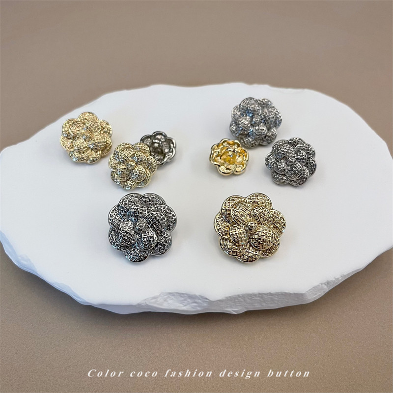 Color coco简约时尚花朵金属纽扣小香风女装外套西服大衣扣子百搭,居家布艺,纽扣,淘宝优惠券,粉丝福利购,淘宝优惠卷