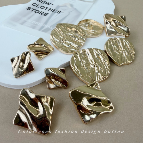 Colorcoco金色异形金属纽扣