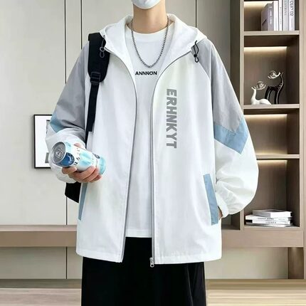 特大码夏季冰丝防晒衣男士轻薄款透气潮牌胖子防晒服青少年外套