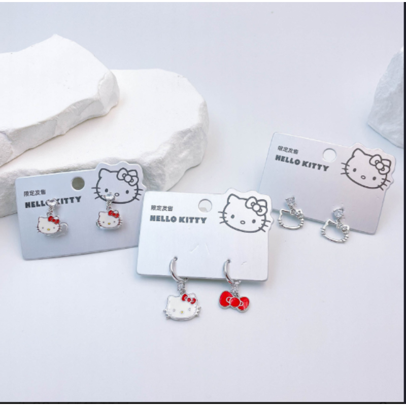 名创优品miniso可爱学生网红Hello Kitty经典系列吊坠耳饰