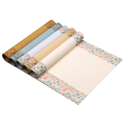 蜡染宣纸半生熟珐琅彩笺一笔笺