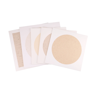 书法作品纸加厚半生半熟圆形仿古皮纸宣纸卡纸空白扇面长方形麻纸熟宣生宣软卡镜片工笔国画写意小品创作宣卡