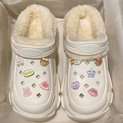 加绒洞洞鞋女款冬季2024