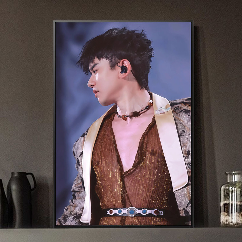 张杰 歌手明星人物周边diy数字油画手绘填色油彩画手工礼品送人