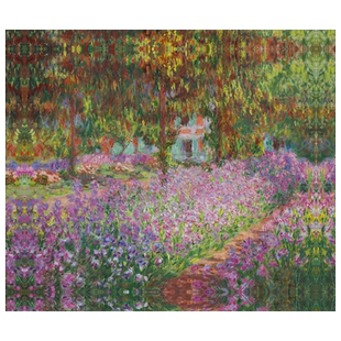 莫奈花园diy数字油画手工填色油彩画 世界名画欧式风景家居装饰画