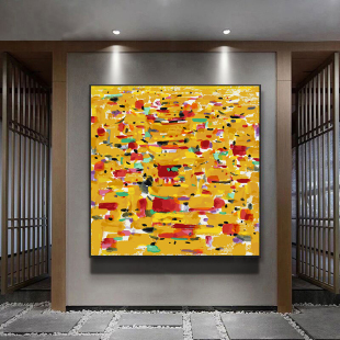 吴冠中《紫禁城》 抽象风景diy数字油画手绘填色油彩画客厅装饰画