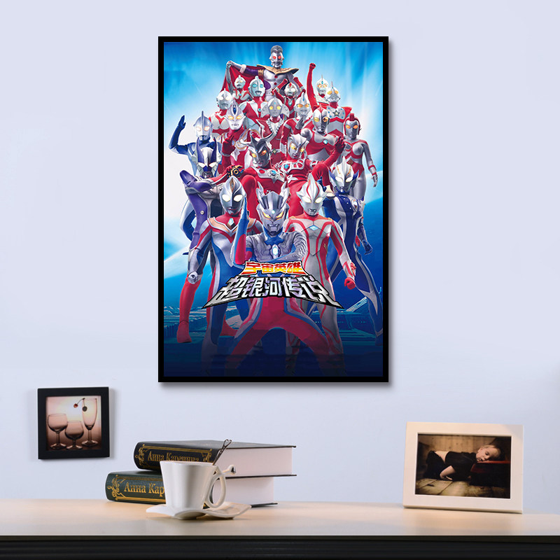 奥特曼diy数字油画 手绘填充涂色丙烯油彩画 超银河传说 捷德迪迦