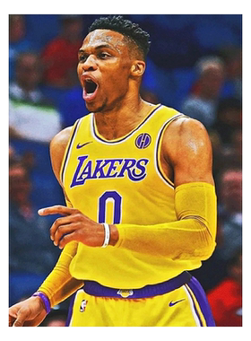 威少大本营NBA湖人队diy数字油画