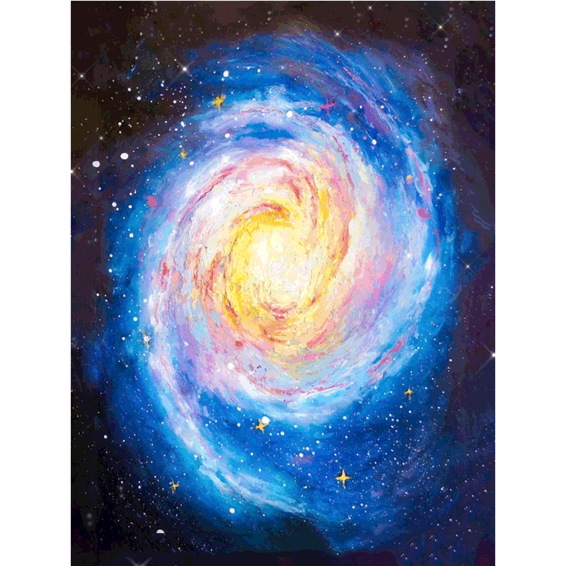 唯美星空宇宙diy数字手绘减压